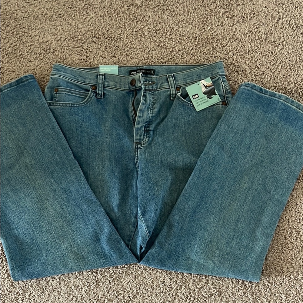 Lee Relaxed Fit Stretch Blue Jeans